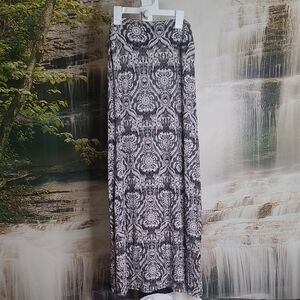 Artisan Ny Womens XS Fun Boho Paisley Patterned Maxi Stretchy Skirt